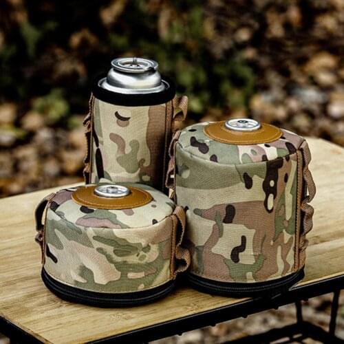 S/M/L Ultralight Camouflage Camping Gas Tank Protect Cover Air Bottle Protective Case Outdoor Tool Camping Equipment