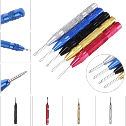 Automatic Center Punch Spring Loaded Marking Starting Holes Woodwork Drill Bits
