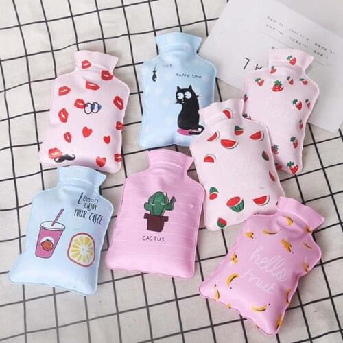A Thicken Cute Hot Water Bottle Hand Warmer Heater Bag Portable Cold-proof Explosion-proof Safety Belly Winter Warm Water Bottle