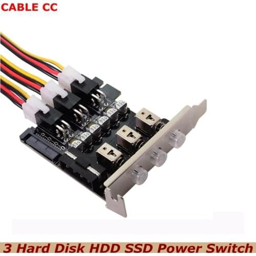 High Quality 3 Hard Disk Control System Intelligent Control Management System HDD SSD Power Switch with Low Profile Bracket