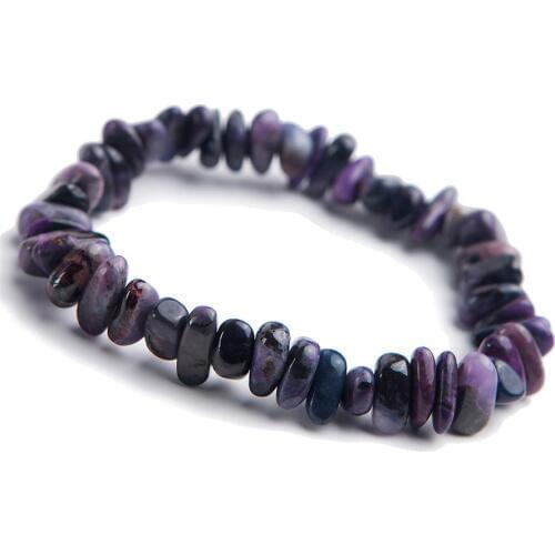 South African Genuine Purple Natural Sugilite Gems Stone Irregular Beads Stretch Bracelet Drop Shipping