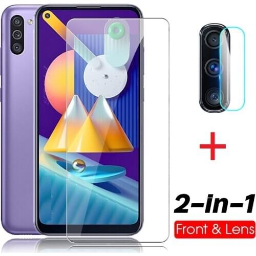 2-in-1 For Samsung Galaxy M21 Glass For Samsung A51 Tempered Glass For Samsung A51 A71 A31 A10 A30 A50 S M51 M31S M21 Lens Glass