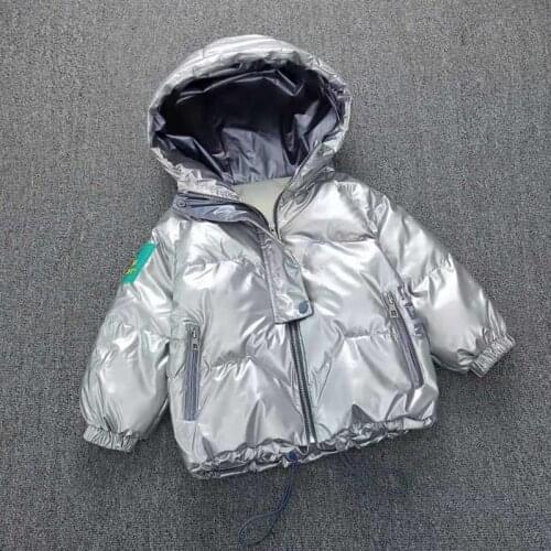 Winter Down Jacket Waterproof Shiny Coat For Boby Clothing Boys Girls Padded Down Coat Childrens Snowsuit Outerwear TZ829