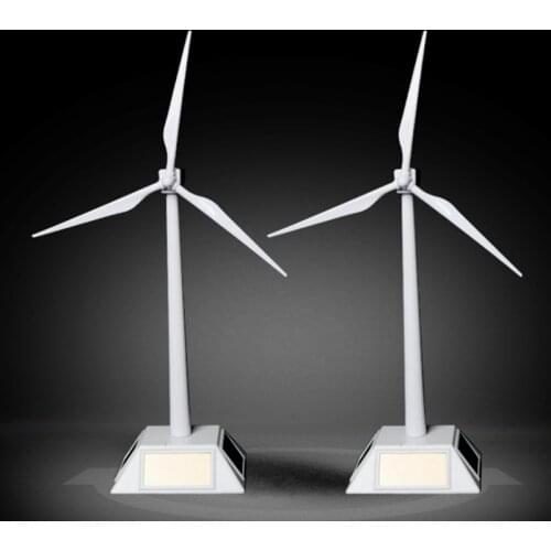 1pc Solar Wind Generator Model and Exhibition Stand Windmill Educational Assembly Kit Desktop Decoration