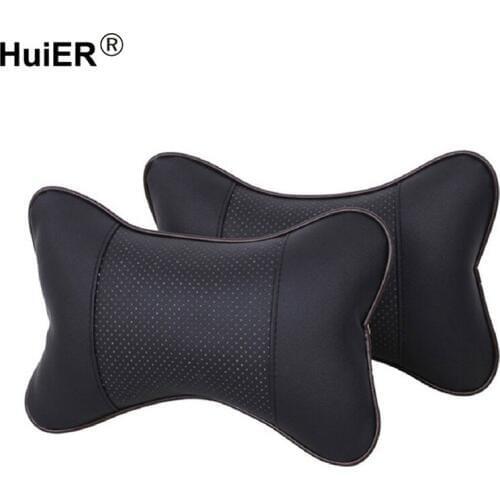 2 PCS High Quality Car Pillow for the Neck Car-Styling Neck Headrest Supplies Breathe Hole-digging Motorcycle Auto Accessories
