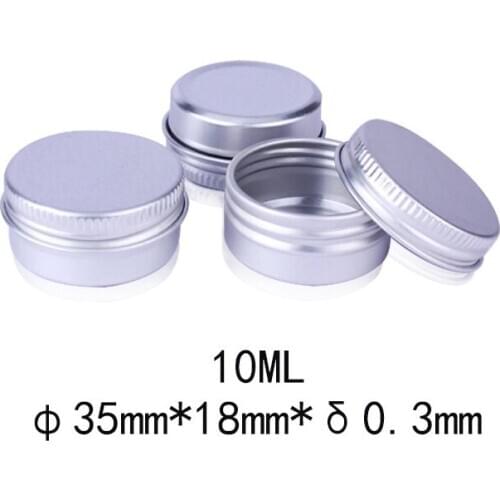 200pcs 10g 10ml Round Silver Aluminum Jar Containers with Secure Screw Top Lids for Cosmetic Lip Balm DIY Salves Candles Pill