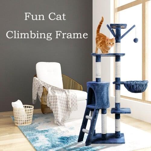 5-story villa Cat Climbing Frame Soft Flannel Cat Litter Cat Tree One Sisal Pet Cat Grinding Claw Toy Jumping Platform Villa
