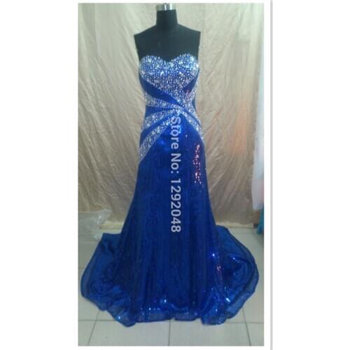 2018 Prom emas busana seksi Sparkle berpayet gaun putri duyung panjang evening dress dkk42