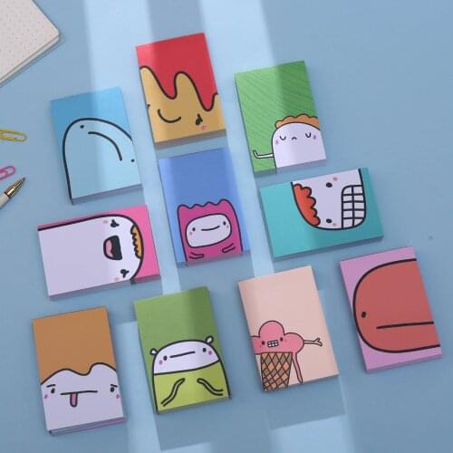 50PCS Korean Cartoon Memo Pad Creative Cute Can Tear Student Notepads Stationery Sticky Notes Office School Supplies Notebooks