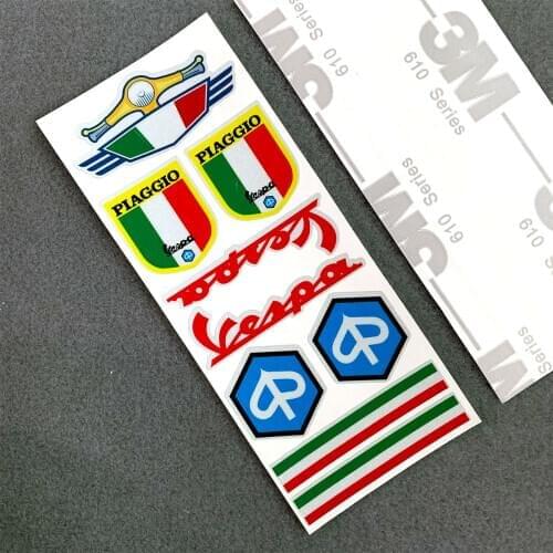 For PIAGGIO VESPA GTS GTV LX LXV LT PX PRIMAVERA 50 125 150 200 250 300 300ie Decals Motorcycle Vinyl Stickers 3M reflective