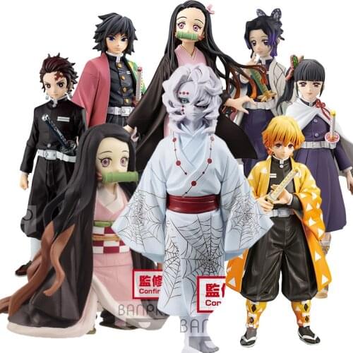 Bandai Genuine Demon Slayer Nezuko Tokitou Muichirou Rengoku Kyoujurou Action Figure Ornament Model Toys