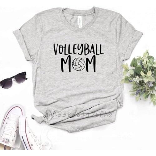 Volleyball Mom Print Women Tshirts No Fade Premium Casual Funny T Shirt For Lady Woman T-Shirts Graphic Top Tee Customize