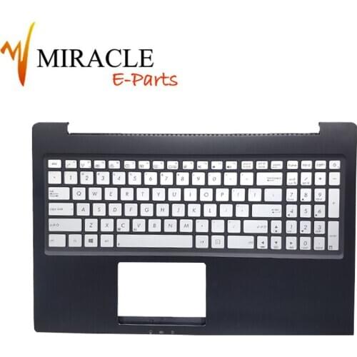 Laptop keyboard US English for ASUS N541LA N541 13NB01F1AM0221 0KN0-PX1US13 0KNB0-6627US00 backlit+horn white black Upper case