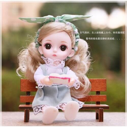 16CM Doll Dressup Joint Girl Toy Action Figure BJD Simulation Sweet and Cute Beautiful Toy Holiday Birthday Gift