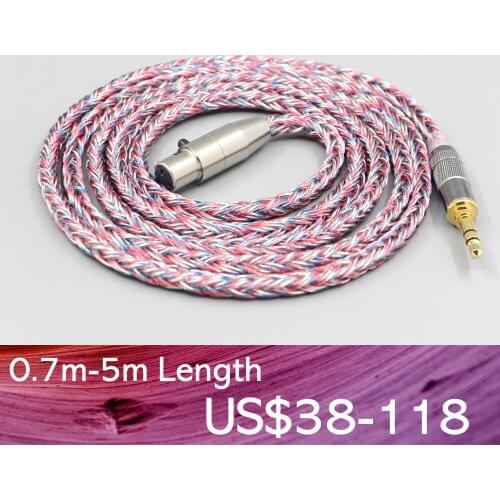 LN007602 16 Core Silver OCC OFC Mixed Braided Cable For AKG Q701 K702 K271 K272 K240 K141 K712 K181 K267 K712 Headphone