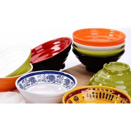A bowl of instant noodles soup bowl commercial beef bowl melamine tableware melamine plastic bowl Ajisen Ramen Bowl