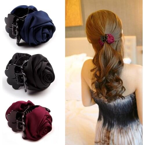Fashion Korean Brand Hair Clip Rose Hair Claws Clips Hair Accessories for Women Girls Hair Crab Clamp Hairpin Headwear