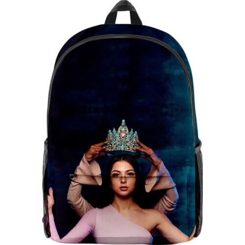 Eva Queen Merch Fashion Oxford Cloth Shoulder Backpack Printed Multi Zipper Pack Casual Girls Student School Bag