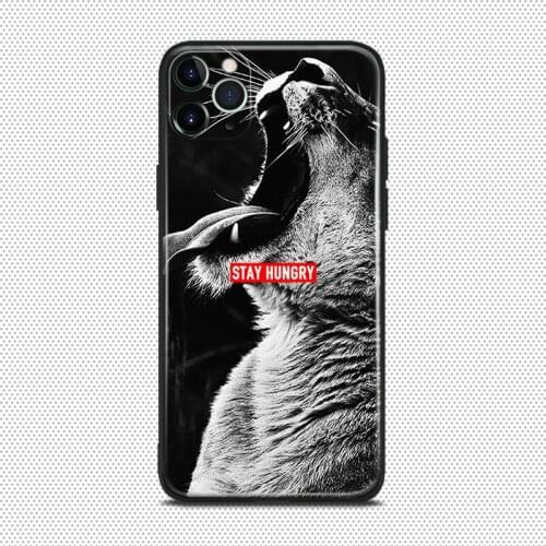 Stay Hungry lioness animal For iPhone se 6 6s 7 8 plus x xr xs 11 pro max soft silicone phone case cover shell