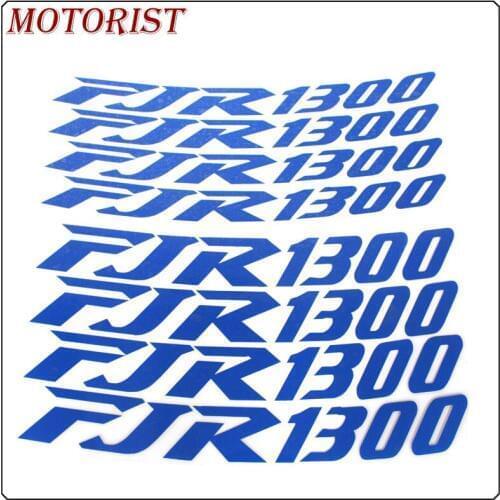 A set of 8pcs 8 X CUSTOM INNER RIM DECALS WHEEL Reflective STICKERS STRIPES For YAMAHA FJR1300 FJR 1300 FJ R1300