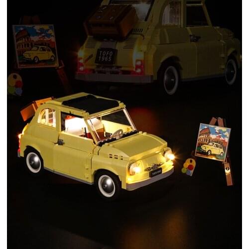BrickBling Led Light Kit For 10271 Creator Expert Fiat 500 Toy Car (NOT Include Building Bricks)
