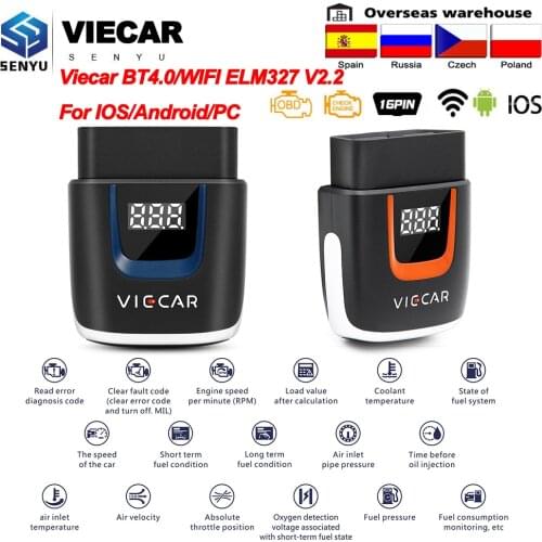 OBD2 WIFI BT4.0-wireless Viecar ELM327 V2.2 PIC18F25K80 USB Scanner ELM 327 OBD 2 OBD2 Car Diagnostic Auto Tool For Android/IOS