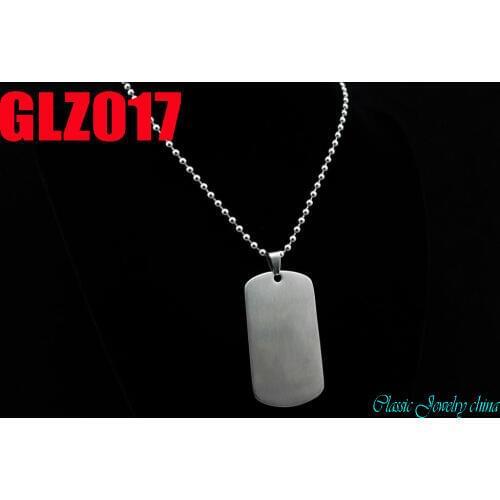 Hi-Q 304 stainless steel pendant two-sidedl drawbench big soldier brand dog tag necklace 10pcs GLZ017(GLZ011)