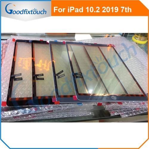 Tablet Touch Screen For iPad 10.2 2019 A2200 A2198 A2232 Touch Digitizer Front Glass Panel For iPad 10.2 with Adhesive AAA Test