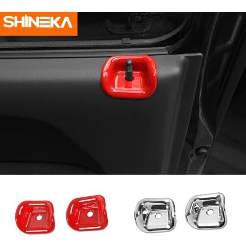 SHINEKA Car Styling for Suzuki jimny 2007-2017 Car Door Lock Switch Pin Decoration Cover Stickers for Suzuki jimny Accessories