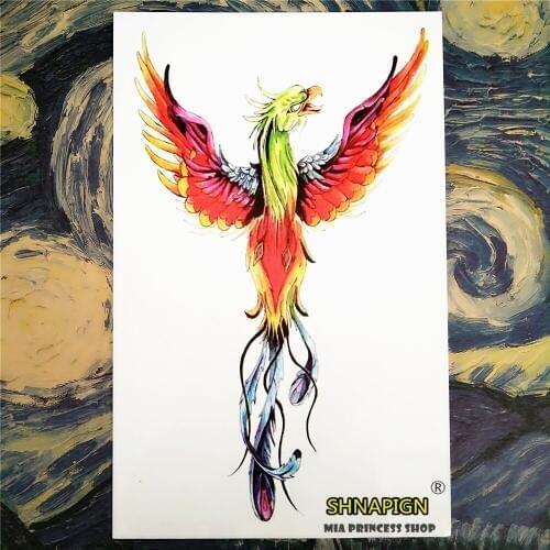 SHNAPIGN Flamingos Bird Temporary Tattoo Body Art Sleeve Arm Flash Tattoo Stickers 12*20cm painless Henna selfie tattoo stickers