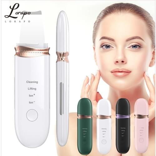 Ultrasonic Skin Scrubber Peeling Shovel Cleaner Blackhead Removal Facial Scraper EMS Lifter Ultrasonic Peeling Pore Cleaner Tool