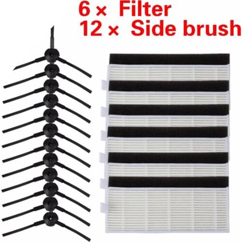 24pcs/set High quality Brush & Filters for ILIFE A4 Cleaning Robot Replacement chuwi ilife A4 Robot Vacuum Cleaner hepa filter
