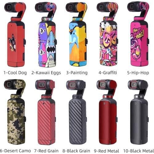 For DJI Pocket 2 Skin PVC Protective Sticker Scratch Proof Decal Handheld Gimbal Camera Accessories