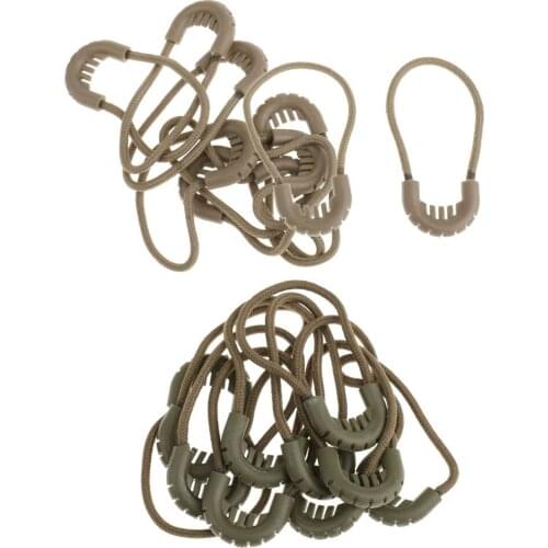 20 Pieces Zipper Pulls Cord Rope Ends Lock Zip Fastener For Jacket/Clothing/Bags