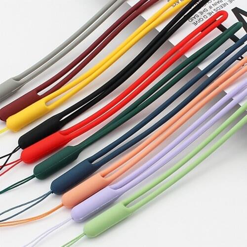Liquid silicone Phone Lanyard For iPhone Xiaomi Holder Wrist Straps Keychain Camera Strap ID Card USB Badge Cord Hanging Rope