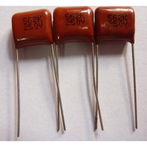 10pcs CBB capacitor 562 250V 562k 250V 5600pF 5.6nF P10 CBB13 Metallized Polypropylene Film Capacitor