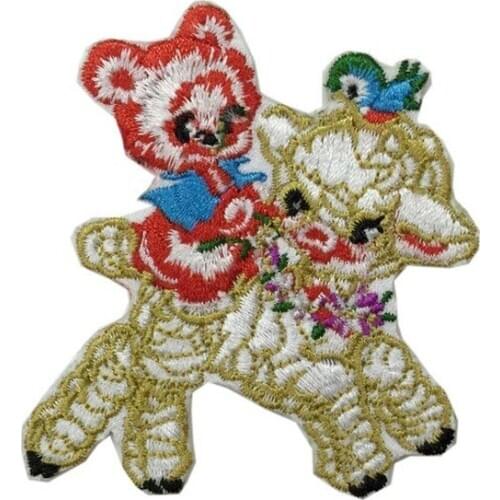 10pcs/lot Embroidery Patches Backpack cute dog Clothing Decoration Accessories Diy Iron Heat Transfer Applique