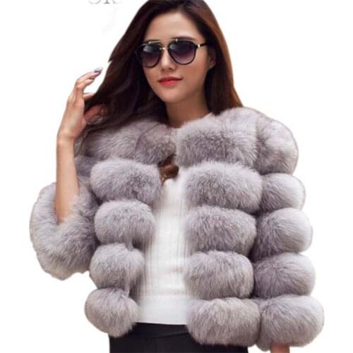 2020 Winter coat mommy and me matching jacket / Faux fox fur coat