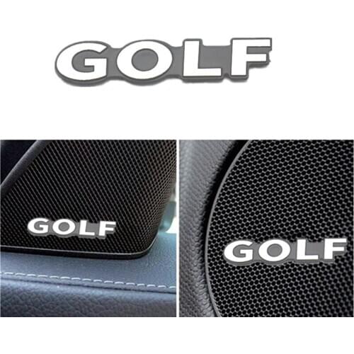 3D Car Styling Sticker Aluminum Emblem interior Speaker audio Badge for Volkswagen VW GOLF MK6 Golf 6 Golf 7