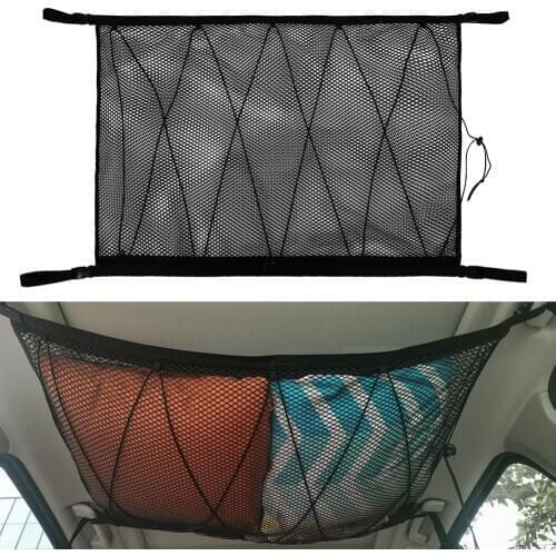 Car Ceiling Cargo Net Pocket Car Roof Long Trip Storage Bag Tent Putting Quilt Childrens Toy Towel Sundries Interior Accessorie