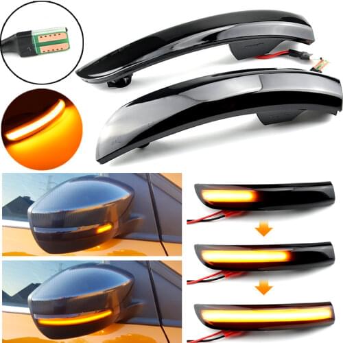 Car Accessories Dynamic LED Side Rearview Mirror Turn Signal Light Indicator For Ford Escape Kuga II EcoSport 2013 - 2019