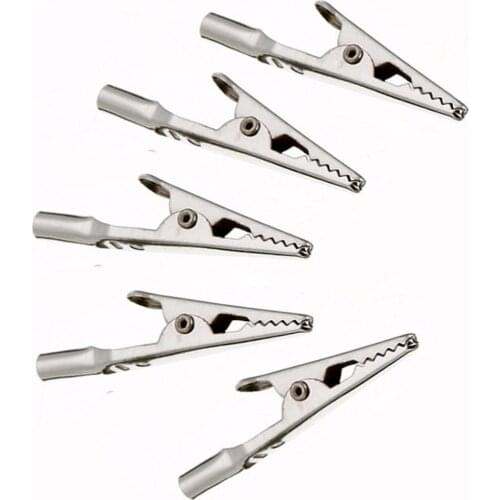 30pcs/Set 51mm Electrical Crocodile Clamps Screw Probe Fixing Test Alligator Clips Cable Lead Testing Clip Industry Supplies