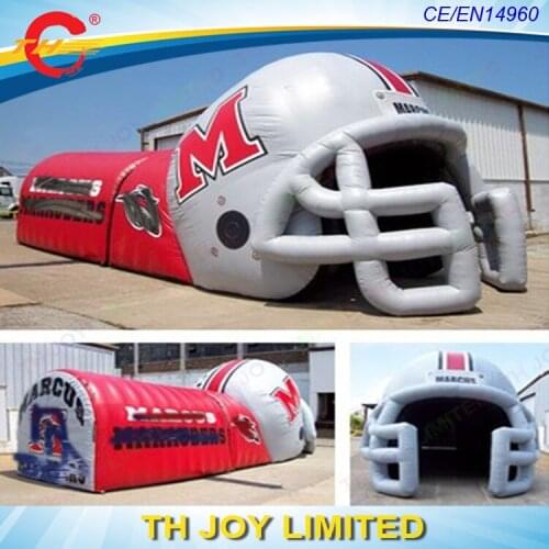 Football helmet inflatable,inflatable football helmet tunnel,Sports Entry Inflatable Football Helmet Combo Tunnels