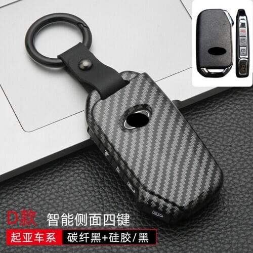 Glossy Carbon fiber ABS Car Remote Key Cover For Kia Sportage Ceed Sorento Cerato Forte 2017 2018 2019 2020