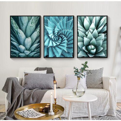 Cactus Home Decor Nordic Canvas Painting Wall Art Flower Plant Gree Poster Living Room Bedroom Hotel Office Backdrop