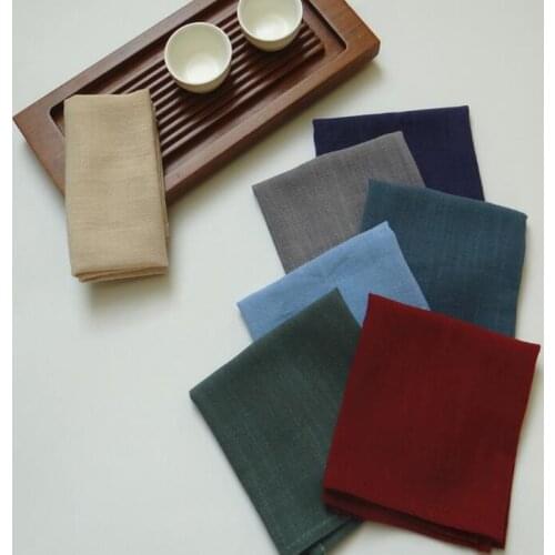 3pcs/pack 30x40cm Tea Towel Table Napkin Kitchen Towel Tablewares Cleaning Towel Dish Towel Linen With Slub Yarn