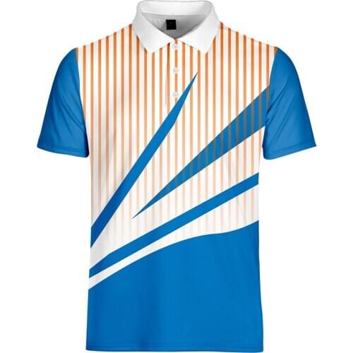 Men Gradient Polo Shirt Casual Simple Tops 3D Male Colorblock Short Sleeve Turn-down Collar Polo-shirt Polo shirt that dad wears