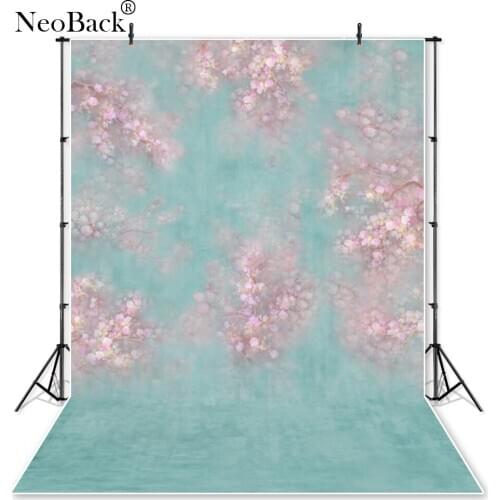 NeoBack Customized vinyl Newborn Baby photography backdrops Digital Printing background children floral photo backdrop P0635