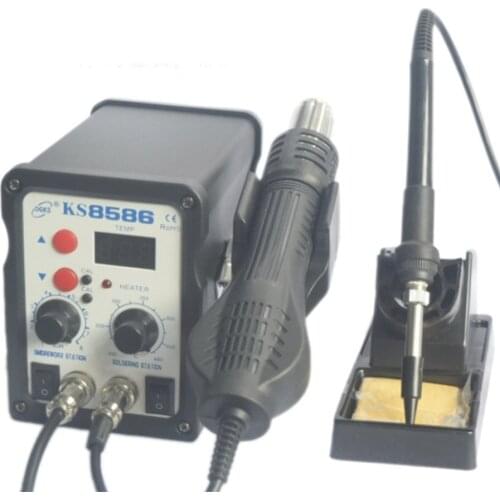 KS-8586 Hot Air Gun Soldering Station 2-in-1 Hot Air Desoldering Station Mobile Phone Repair Hot Air Gun