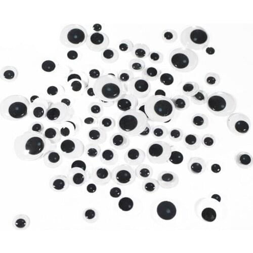5-40mm Size Movable Eyes Plastic Wiggle Googly Eyes Scrapbooking Used for Toy Doll Accessories DIY Kids Craft